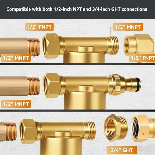 Brass Inline Sediment Filter for Washing Machines & Heaters Plus - Image 2
