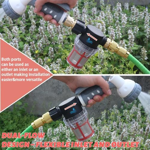GIEX 200 Mesh Garden Hose Filter with Quick Connect, 3/4" GHT Thread Sediment Trap for Irrigation, Drip System, Misting, Greenhouse & Pressure Washer - Image 5