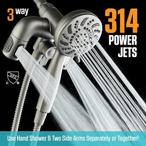 AquaDance High Pressure 156-mode Handheld Shower Head Combo with Hydro Arms - Image 4