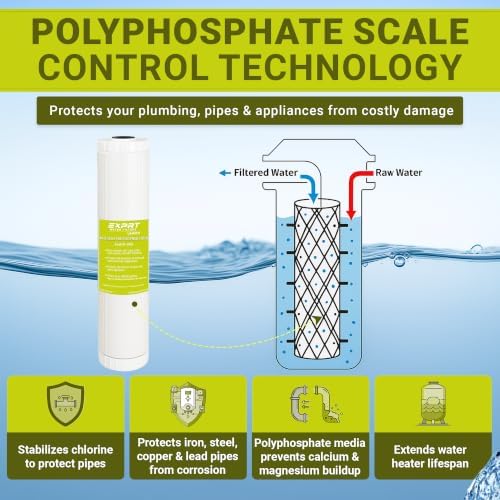 Whole House Water Filter 20" x 4.5" Polyphosphate Descaler EZ-3600 - Image 4