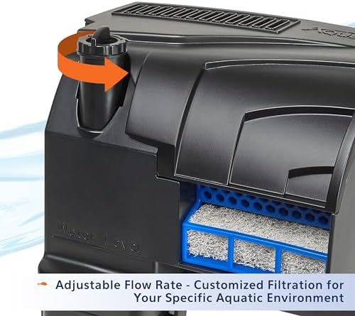 Aqueon SmartClean Power Filter with EcoRenew Filter Cartridge, Quick and Easy Water Changes, Quiet Operation, Adjustable Flow, for Freshwater & Saltwater Aquariums, Medium, 10-20 Gallons (Pack of 12) - Image 5