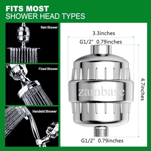 Shower filter removes Impurity,soothes dry skin,dandruff,eczema.Silver1pcs. - Image 2