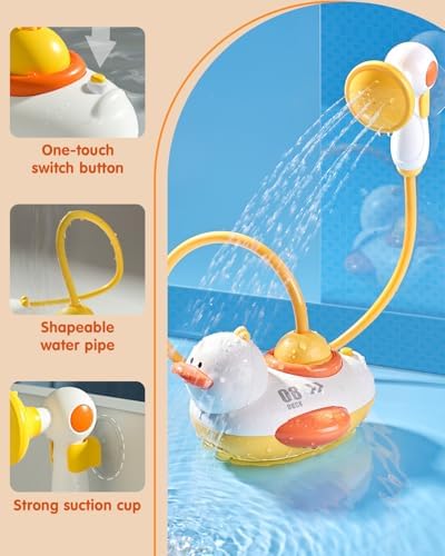 Duckie Baby Bath Shower Head, Toddler Bath Toys for Kids Ages 1-3 - Image 5