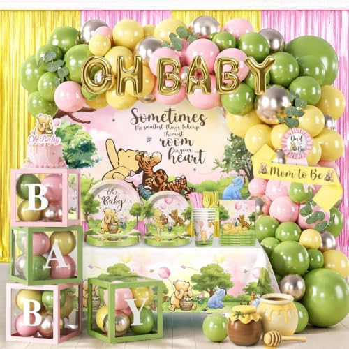 280pcs Bear Baby Shower Decorations Complete Party Set, 25 guests by Unknown