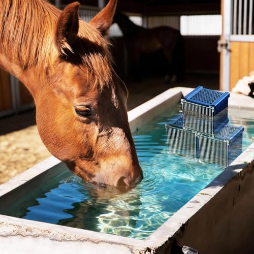 Pure Cube Water Trough Filter 2.0 Super‑Strong Filtration Aquarium Water Trough Activated Carbon Purifier Cube for Horse, Livestock, Fish Tanks & Ponds,Blue，for 20 Gallons Tank - Image 2