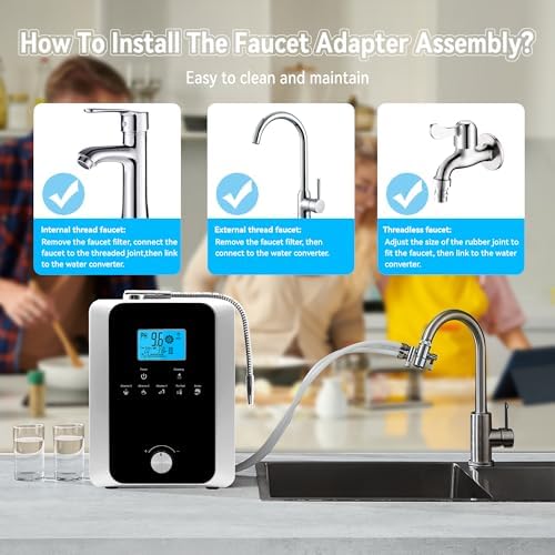 Water Ionizer and Water Purifier Machine,PH 3-11 Alkaline Acid Water Machine,Up to -800mV ORP, 8000 Liters Per Filter,11 Plate Electrode,Regulation Valve to Control PH and ORP/Auto-Cleaning - Image 5