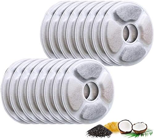 Round Replacement Filters for Pet Water Fountain, 16 Pack by AllxinFlagship