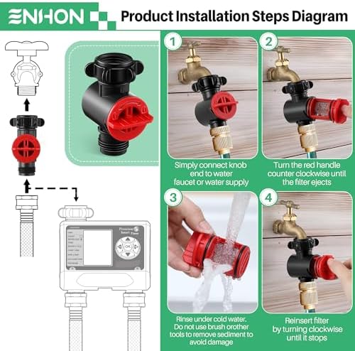 2 Pack Inline Water Filter for Garden Hoses, Hose Filter with Rubber Seal - Image 3