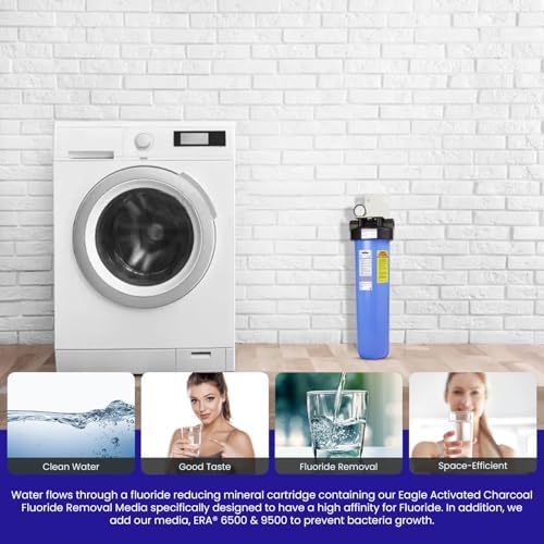 Crystal Quest Tall Compact Whole House Fluoride Water Filtration System, Multi-Stage Filter for Fluoride, BPA-Free, pH-Enhancing, 4-6 GPM Flow, Single Configuration, Easy Maintenance - Without Stand - Image 5