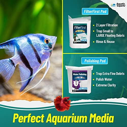 Aquatic Experts Aquarium Polishing Filter Pad, Water Polishing Pad for Aquarium Filters, Filter Floss for Fish Tank Filters, (100 Micron, Aquarium Bundle) - Image 4