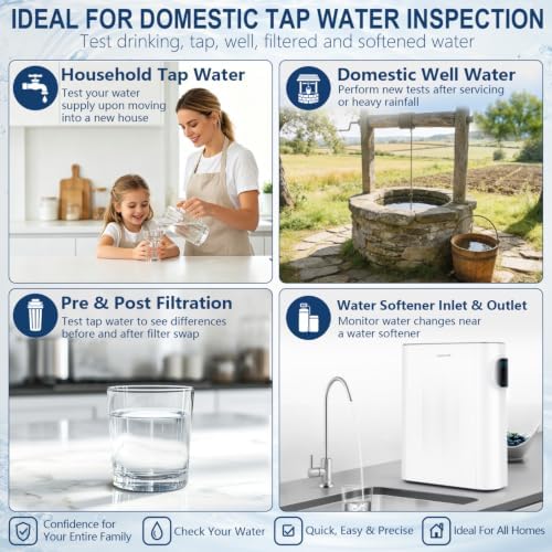 23 in 1 Water Test Kit for Drinking Water 158 Strips, Upgraded Home Water Testing Strips for Well & Tap Water, Detects Hardness, Chlorine, pH, Lead, Iron, Copper & More - Image 6