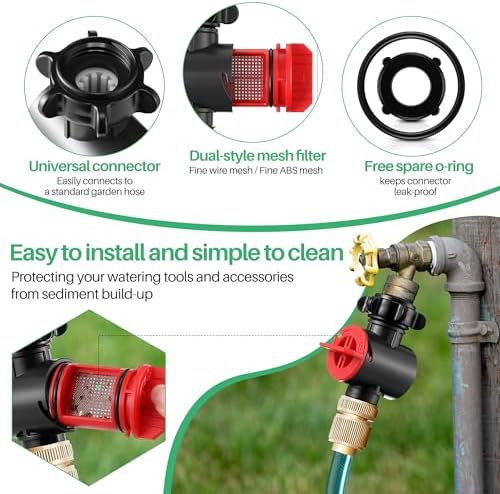 2 Pack Inline Water Filter for Garden Hoses, Hose Filter with Rubber Seal - Image 4