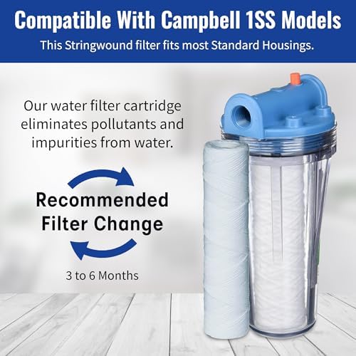 CFS 5 Micron String Wound Sediment Filters for Campbell 1SS, PPW10, 10 Pack - Image 6