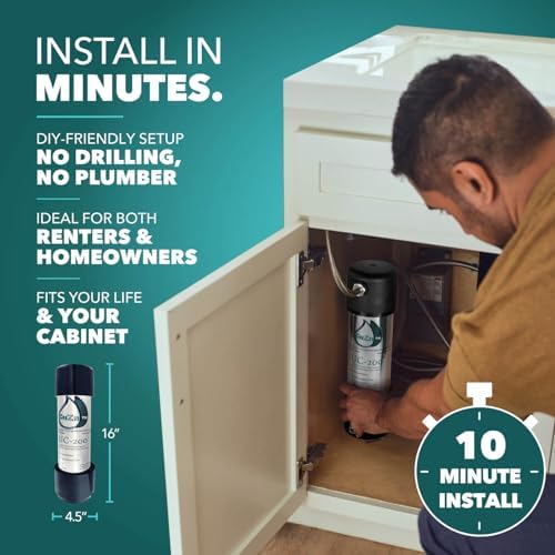 CuZn UC-200 Under Sink Water Filter, NSF/ANSI 42 & 372, 5-Year Filter Life - Image 6