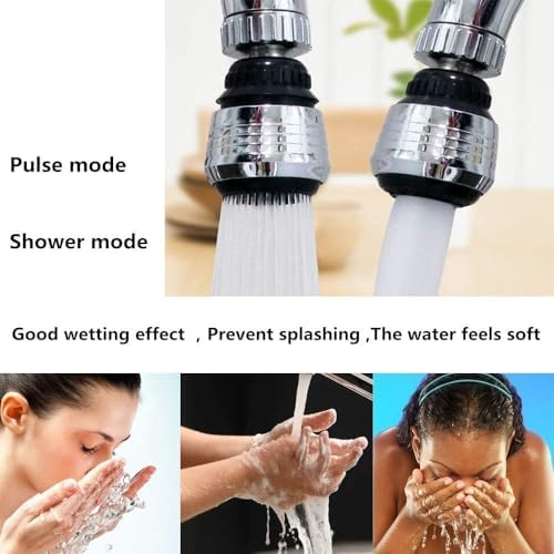 2PCS 360 Degree Swivel Faucet Aerator Deluxe Water Saving Faucet Sprayer Water Saving Bubbler Pressurized Faucet Filter Kitchen Accessories (360 Degree, Count, 2) - Image 3
