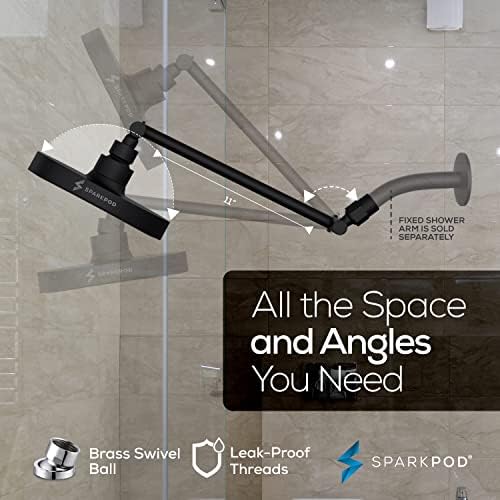 SparkPod 6" Round Rain Shower Head with 11" Shower Arm - Image 5