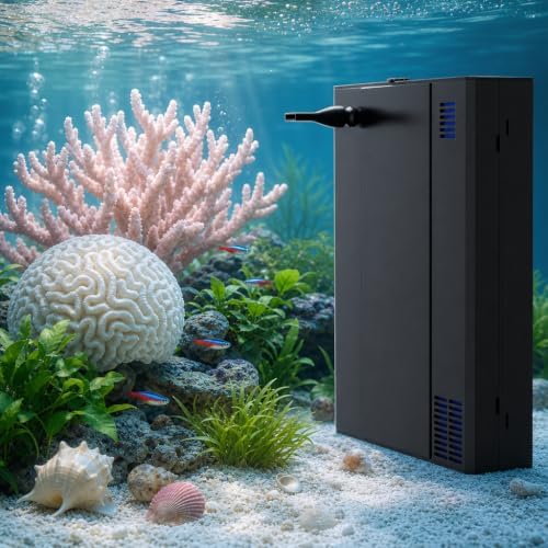 coospider-repta Aquarium Filter UV Green Clean Machine for 15-40 Gallon Fish Tank Crystal Clear 100GPH by Coospider-repta