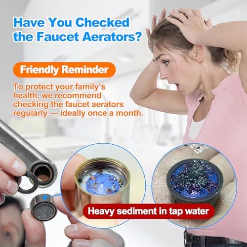 Upgraded Portable 5-in-1 Faucet Aerator Removal Tool, 304 Stainless Steel Mini Aerator Key Wrench for Sink Faucets Aerators, Fits Regular Size (Quarter), Junior Size (Nickel) - Image 2