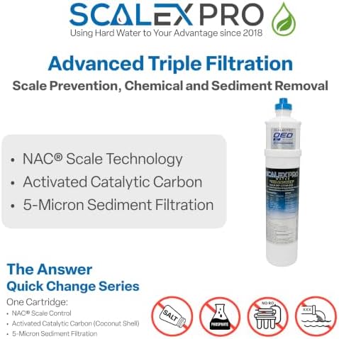 The Answer 12” Hard Water Scale Prevention Filter – Salt-Free NAC Technology Stops & Removes Scale Up to 26 Grains, Removes Chlorine & Other Common Municipal Water Chemicals, 7500 Gallons - Image 3