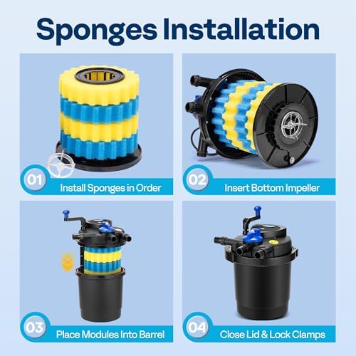 VIVOHOME 1840GPH Bio Pressure Pond Filter with 13W Light for Various Ponds - Image 5