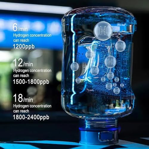 Hydrogen Water Bottle Generator Machine Updated, Portable Hydrogen Water Ionizer Machine Rechargeable, Hydrogen Rich Water Glass Health Cup 420ml (Black-Hydrogen Water Bottle-1set) - Image 7
