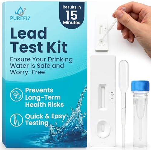 Lead Test Kit for Drinking Water – Lab-Grade Accuracy with Results in 15 Minutes – Easy DIY Test for Tap, Well & Spring Water – Detects Harmful Lead Contamination – Single Use Cassette by PUREFIZ
