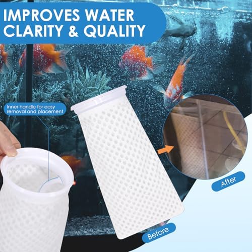 12 Pack 4 Inch Filter Sock, 150 Micron, Ring Honeycomb Filter Socks, Filter Socks for Saltwater Aquarium,Freshwater Aquarium Filter Bags, Filter Bags for Fish Tank - Image 5