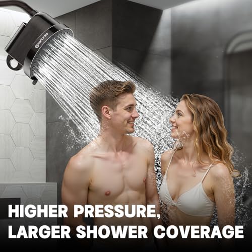 High Flow Filtered Shower Head, HOPOPRO NSF Certified Showerhead w/Filter - Image 7