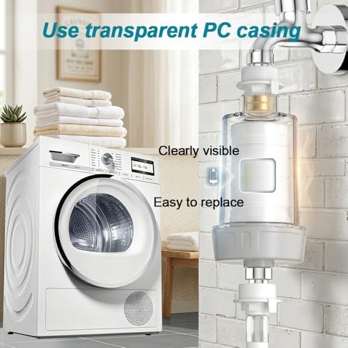 Washing Machine Water Filter, PP Cotton Core Sediment Pre-Filter Purifier for Sediment Rust Chlorine Removal - Image 6
