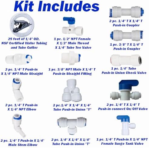 Self Piercing Saddle Valve Kit, 1/4" Brass Compression Needle Valve for 3/8" to 3/4" Pipe Diameter and Compression Hardware Kit for potable water (ADAPTER KIT) - Image 2