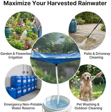 Rainwater Collection System with Hose,Water Storage Bag - Image 7
