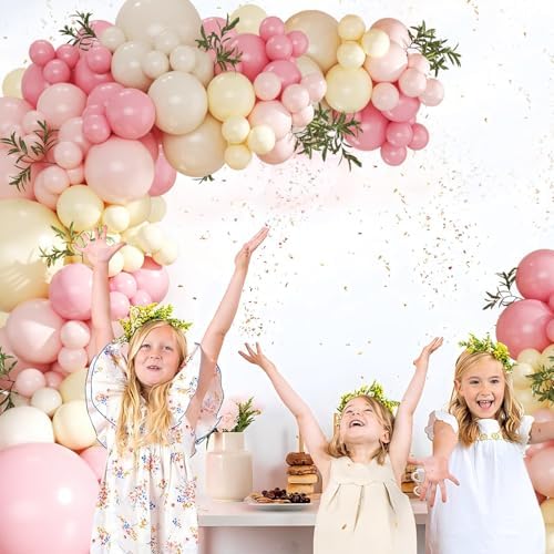 Pink and Yellow Balloon Arch Kit for Baby Shower Bridal Shower Decorations - Image 5