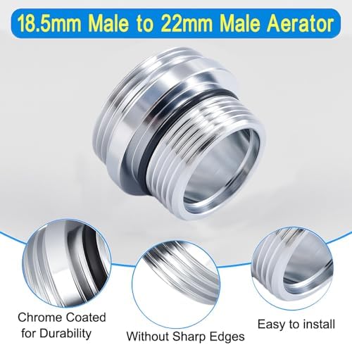 Faucet Aerator Adapter, M18.5 Male to 55/64" Male Adapter(M18.5-M22) - Image 5