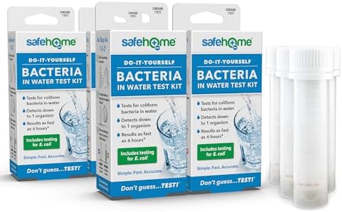 Safe Home® DIY Bacteria in Water Test Kit – Results as Fast as 6 Hours – Detects 50 Different Species of Coliform Bacteria – EPA Lab Certified – Made in the USA – (4 Pack) by SafeHomeWaterQualityTestKits