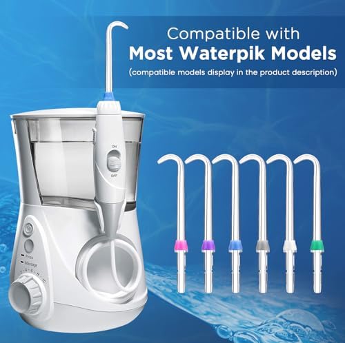 for Waterpik Replacement Heads, Replacement Tips for Waterpik Water Flosser, Suitable for Waterpik Accessories Replacement Tips, for DT-100E(6 Implant Denture Tips) - Image 2