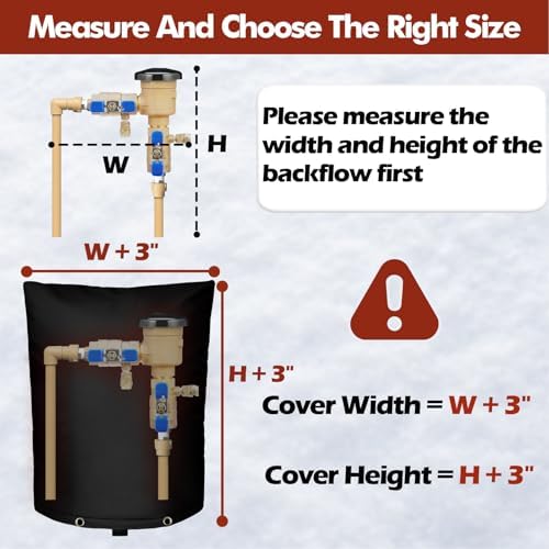 SUNICO Sprinkler Covers for Outside Valve-5°F,Winter Insulate,16x20in,Black - Image 2