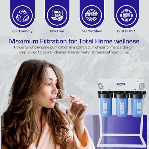 Crystal Quest Compact Whole House Water Filter, Smart Series (3-6 GPM | 1-2 People) with System Stand - Image 3