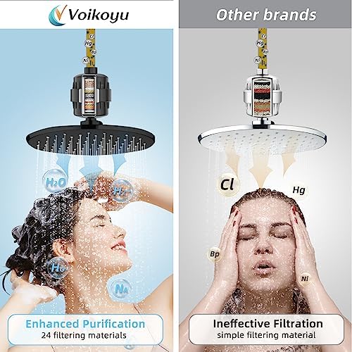 Shower Head Filter for Hard Water - with 4 Replaceable Filter Cartridges - Image 2