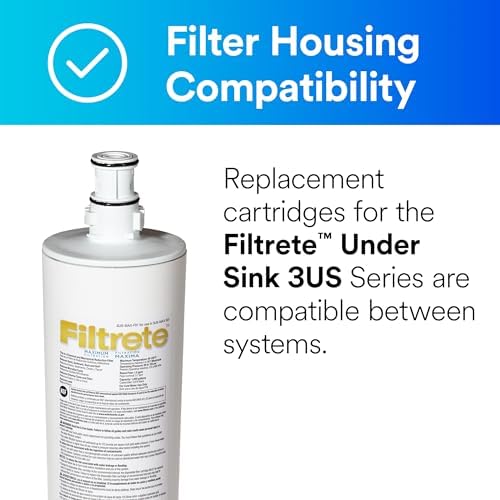 Filtrete Maximum Under Sink Quick Change Water Filtration Replacement Filter 3US-MAX-F01, for use with System 3US-MAX-S01 (Pack of 2) - Image 3