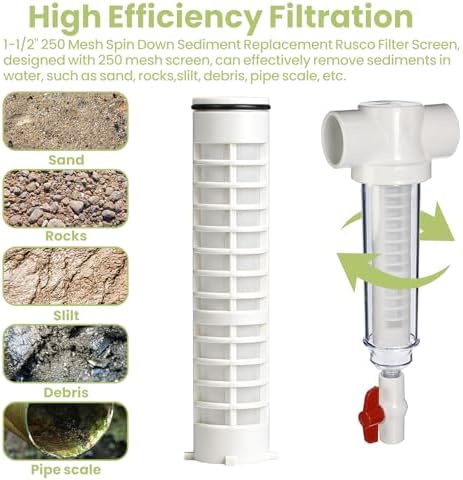 1-1/2" 250 Mesh Spin Down Sediment Replacement Filter Screen - Image 4