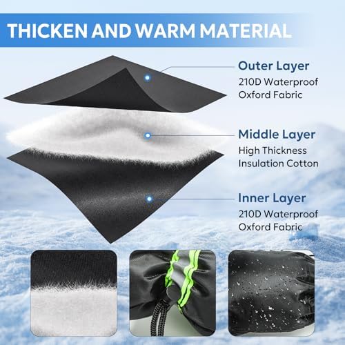 MIXC Outdoor Faucet Cover for Winter - 4 Packs 7.09''W x 10.24''H Water Socks Freeze Protection Pipe Insulation Reusable Waterproof Insulated Spigot Backflow Cover - Image 2