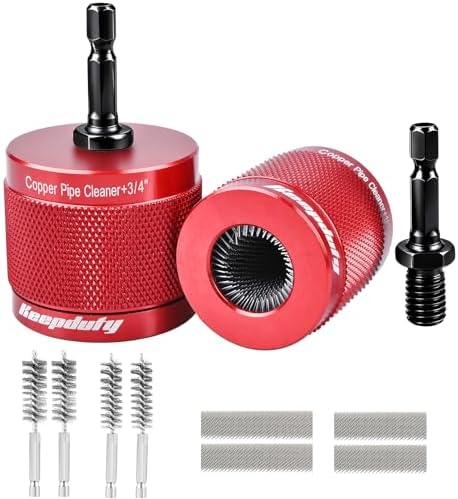 1/2" & 3/4" Copper Pipe Cleaner for Drill - Quick Rust Removal by KeepdutyProduct