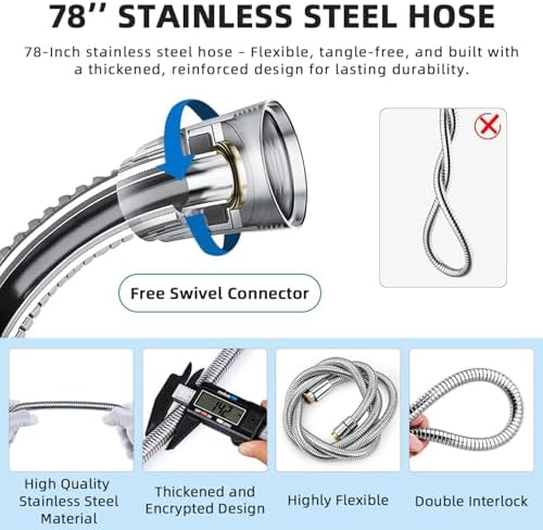 G-Promise 2 Mode Dog Shower Attachment with Extra Long Hose Adhesive Mount - Image 4