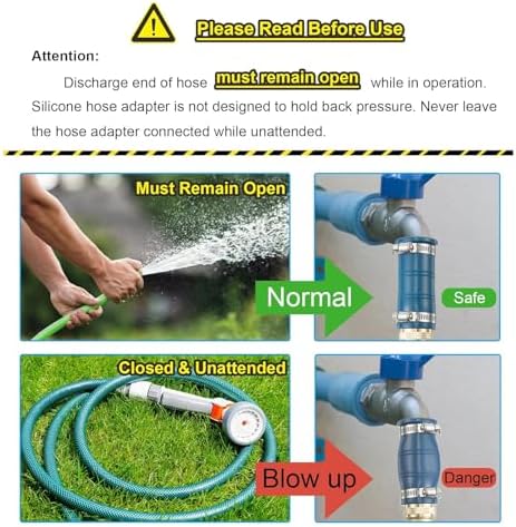 Feekoon 1 Pack Universal Faucet Hose Adapter, Thickened Sink Attachment for Tap, Flexible Silicone Sleeve Water Hose Connector for RV Garden Damaged/Stripped Faucet Threads or Threadless Tap - Image 5