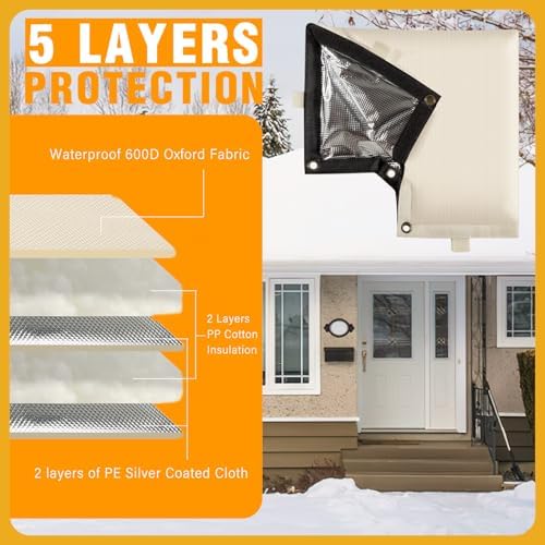 Backflow Preventer Insulated Cover, 13"x12" Vacuum Breaker Valve Pouch - Image 4