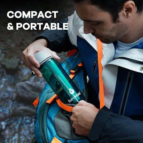 SurviMate 5-Stage 0.01μm Ultra-Filtration Filtered Water Bottle BPA-Free - Image 7
