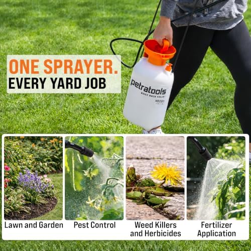PetraTools HD201 Garden Pump Sprayer 2 Gallon, 52-in Long Hose & 2 Nozzles - Image 4