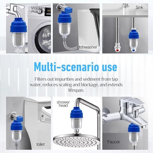 Hard Water Shower Filters, Showerhead Filters for Filtering Sediment and Other Impurities, High Output Household Tap Water Purifiers for Kitchen Washing Machine Bathrooms - Image 7