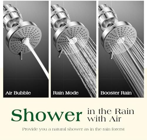 Filtered Shower Head–Shower Head with Filters for Healthier Skin & Hair | 3 Modes High Pressure Shower Heads with 25-Stage Filtration | Removes 99.947% Chlorine & Heavy Metals | Chrome - Image 6