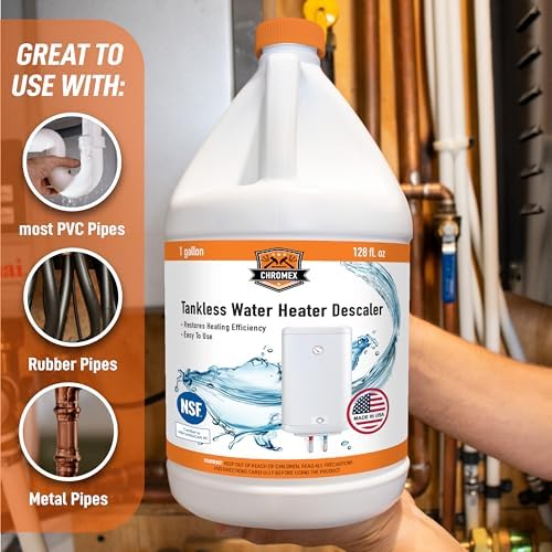 Chromex NSF Certified Tankless Water Heater Descaling Solution | Highly Effective Descale (4 gallon) (4) - Image 4